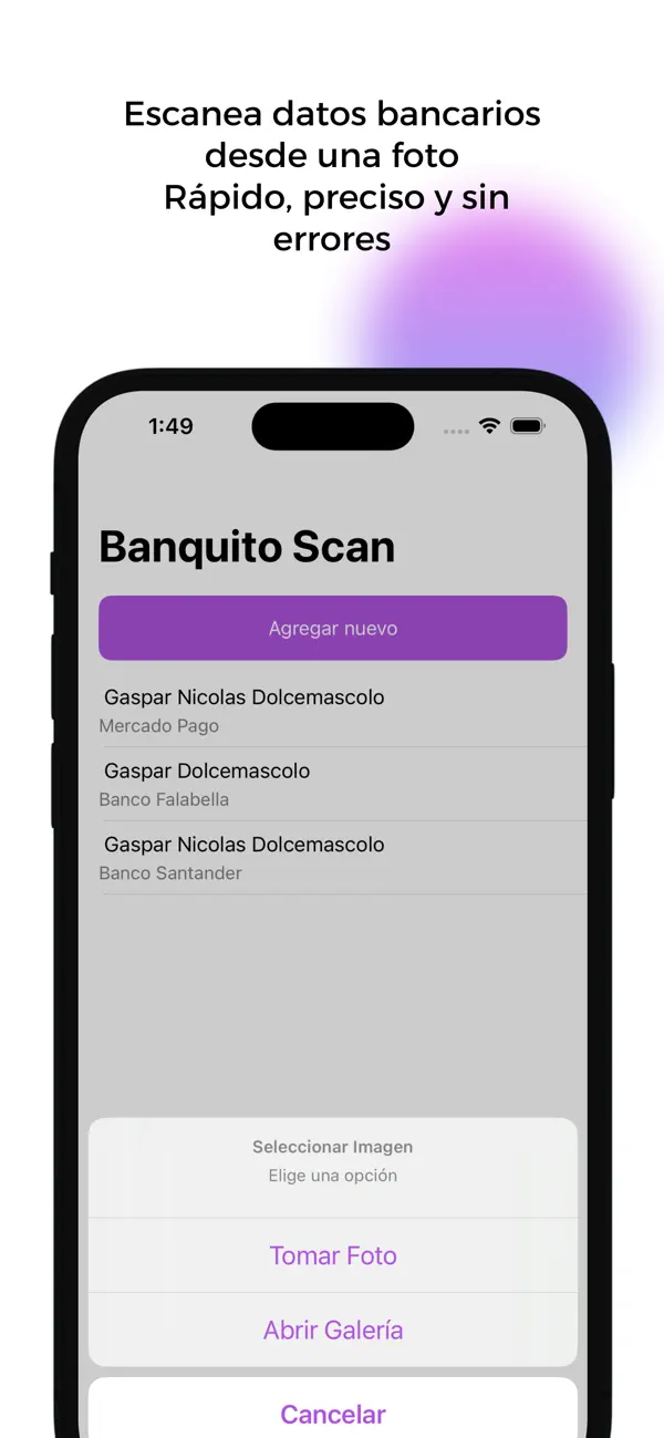 Screenshot #1 pour Banquito Scan