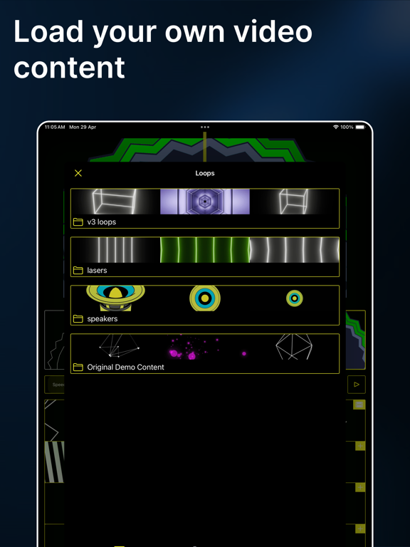 GoVJ - Live Video Mixer iPad screenshot 4 - Music app