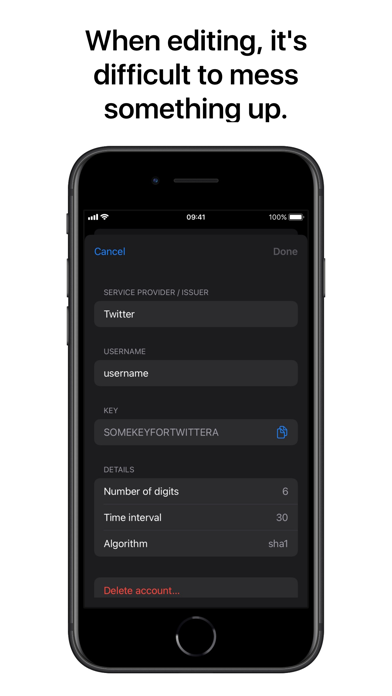 TwinKey: Two-Factor Security screenshot