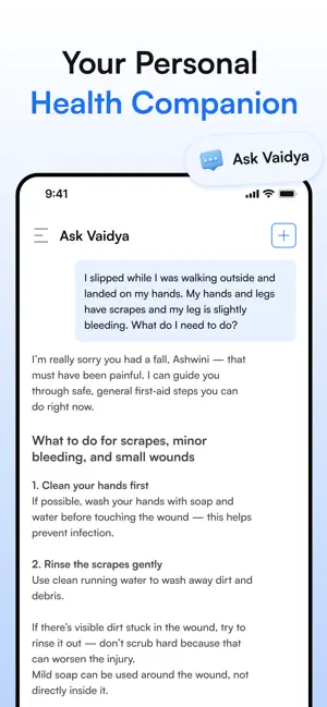 Vaidya AI iPhone screenshot 3
