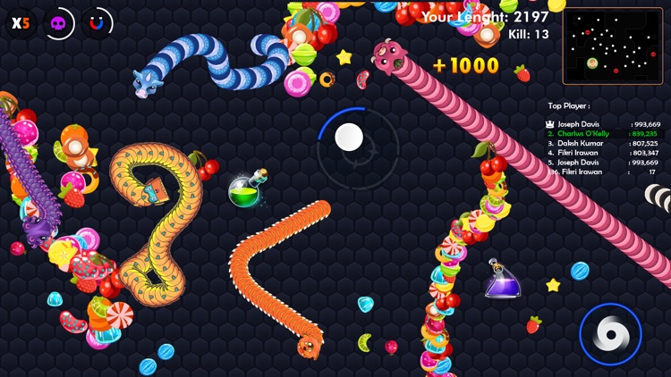 Vegetarian Snake - Worm Zone screenshot-3