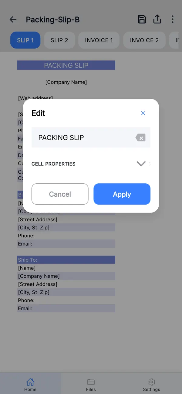 Screenshot #3 pour Packing Slip