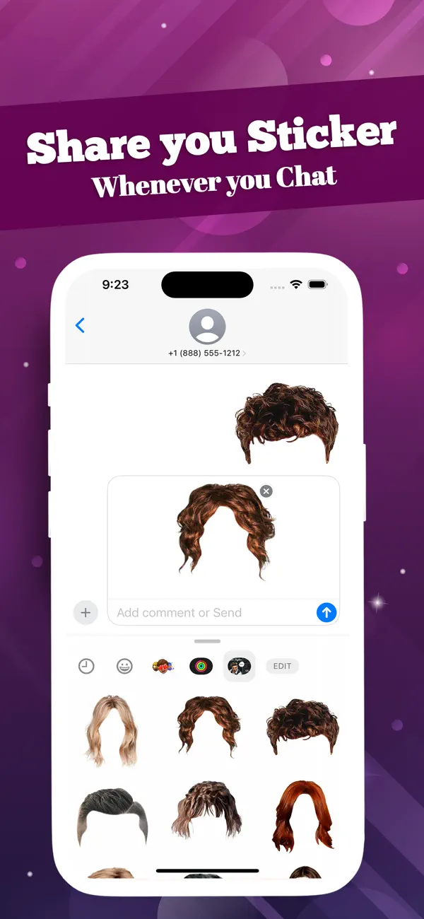 Screenshot #3 pour Hairstyle Stickers Emojis