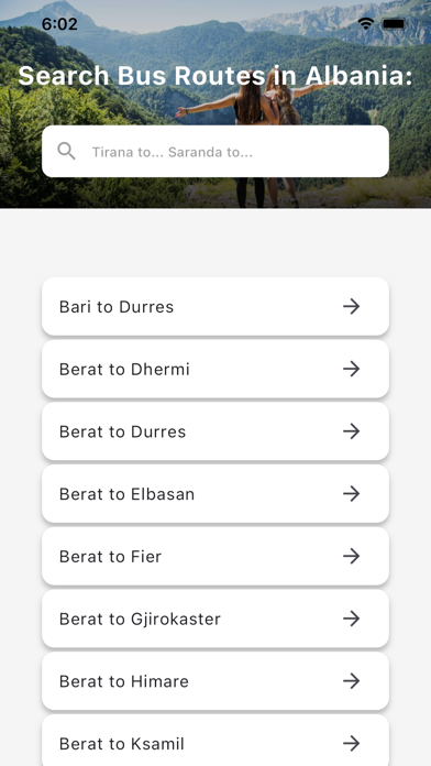 Albania Bus Timetable Screenshot