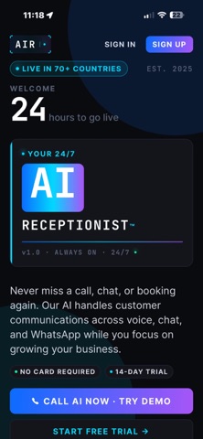 AI Receptionist 24/7 Screenshot 1 of 10