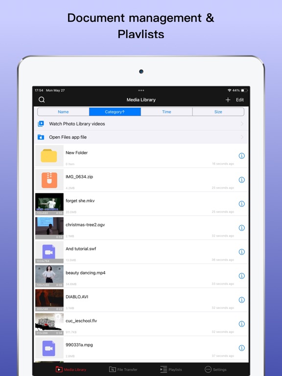 Fast Player - video player iPad screenshot 5 - Entertainment app