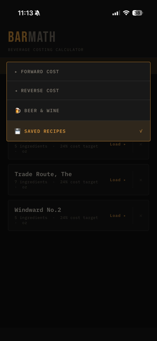BarMath: Beverage Costing Screenshot 7 of 9