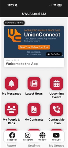 UWUA Local 132 iPhone screenshot