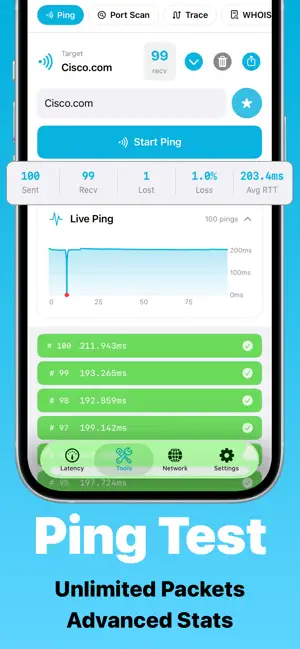 Pingers - Ping & Latency Check screenshot 2