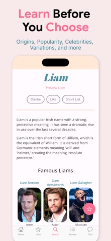 Baby Name Matcher ◌ iPhone screenshot