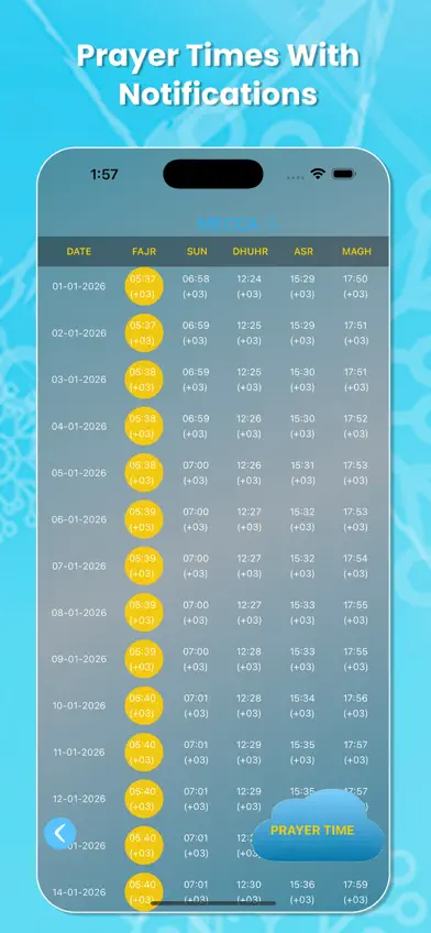 Qibla Calendar screenshot 3