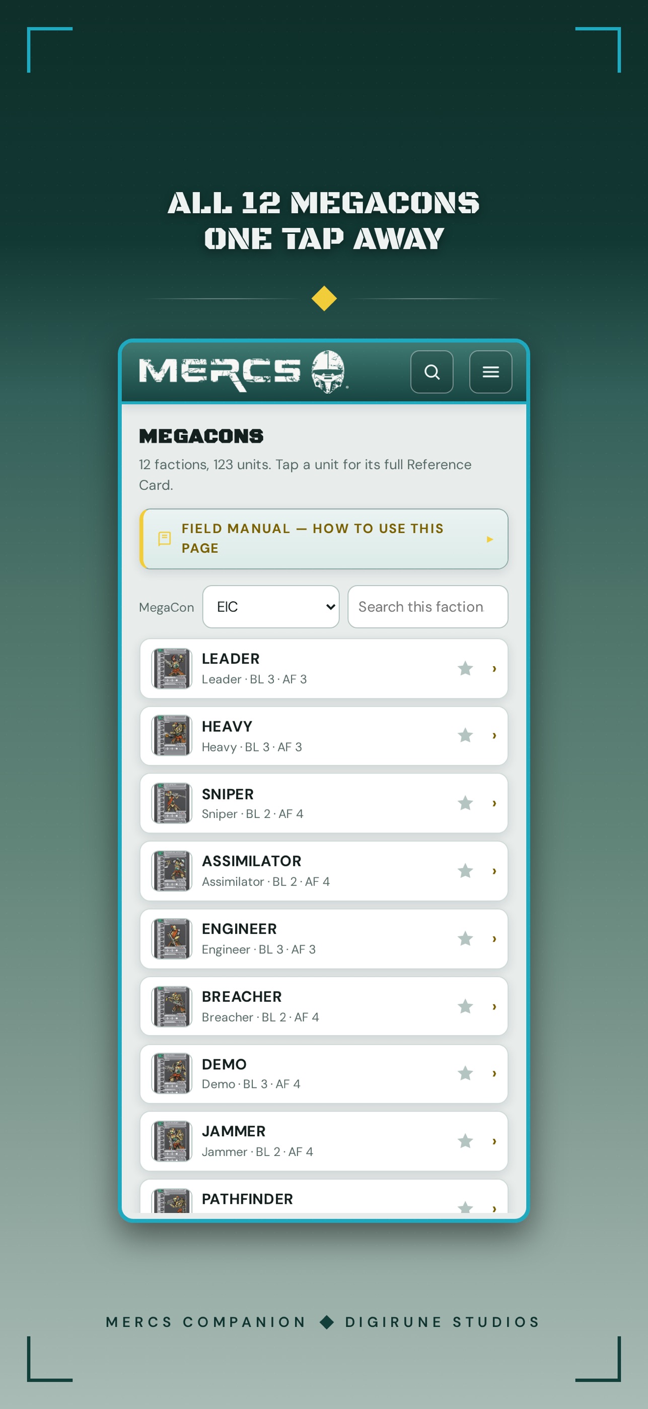 Screenshot 6 of MERCS Companion: Wargame Rules