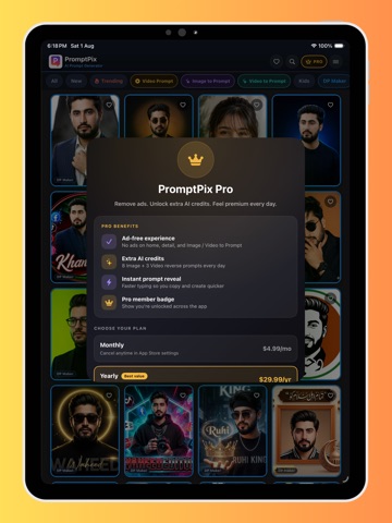 PromptPix -AI Prompt Generator iPad screenshot 8