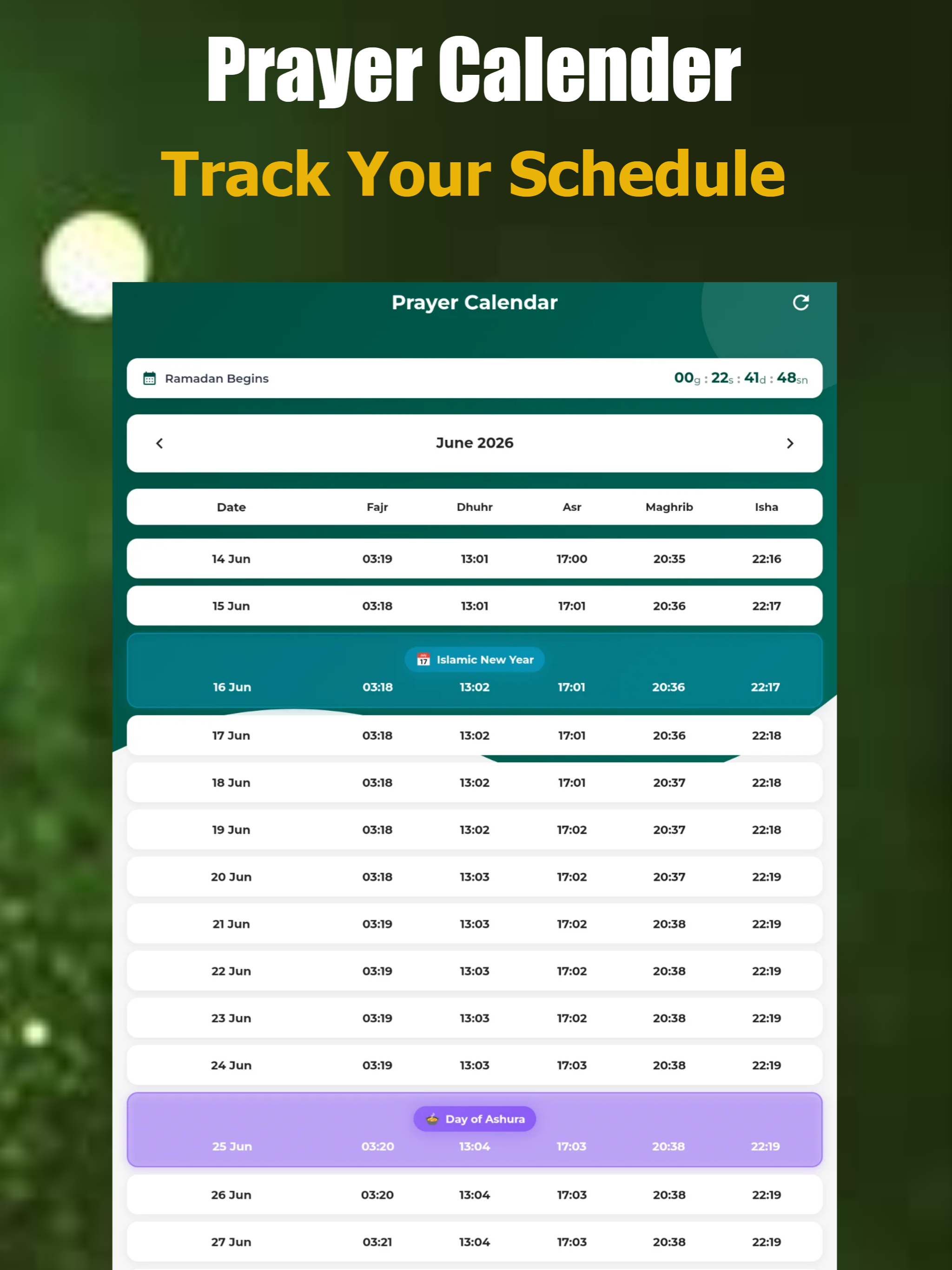 Prayer Times: Azan & Salah