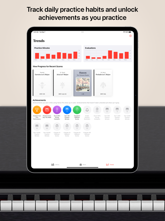 Hanon Pro iPad screenshot 2 - Music app