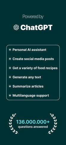 Chat AI: Ask the Assistant Bot iPhone screenshot