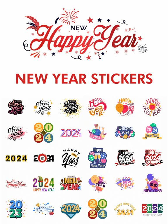 Screenshot #5 pour Happy New Year Stickers - 2025
