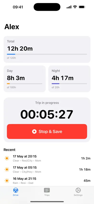 DriveLog: Permit Hours screenshot 3