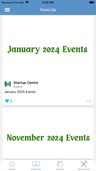 Startup Centro Screenshot