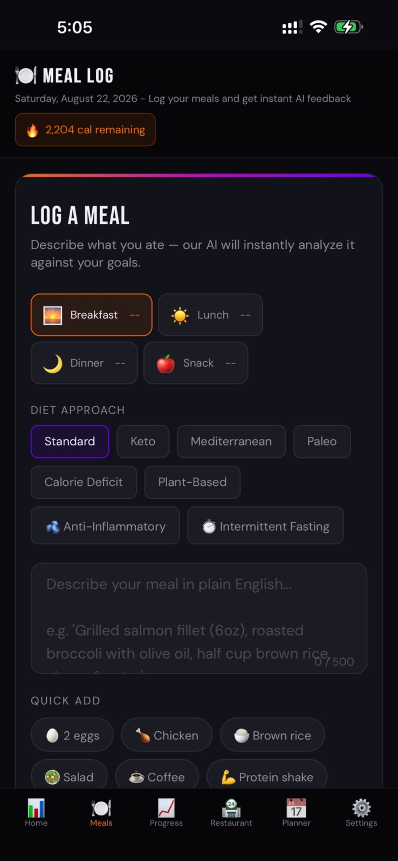 Screenshot 2 of Zero to Hero: Calorie Tracker