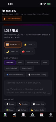 Zero to Hero: Calorie Tracker Screenshot 2 of 5