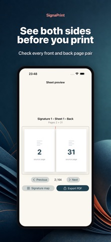 SignaPrint: PDF Imposition iPhone screenshot