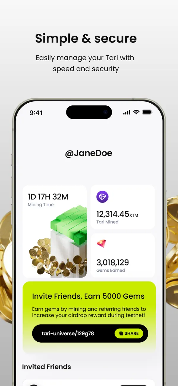 Screenshot #3 pour Tari Universe Wallet