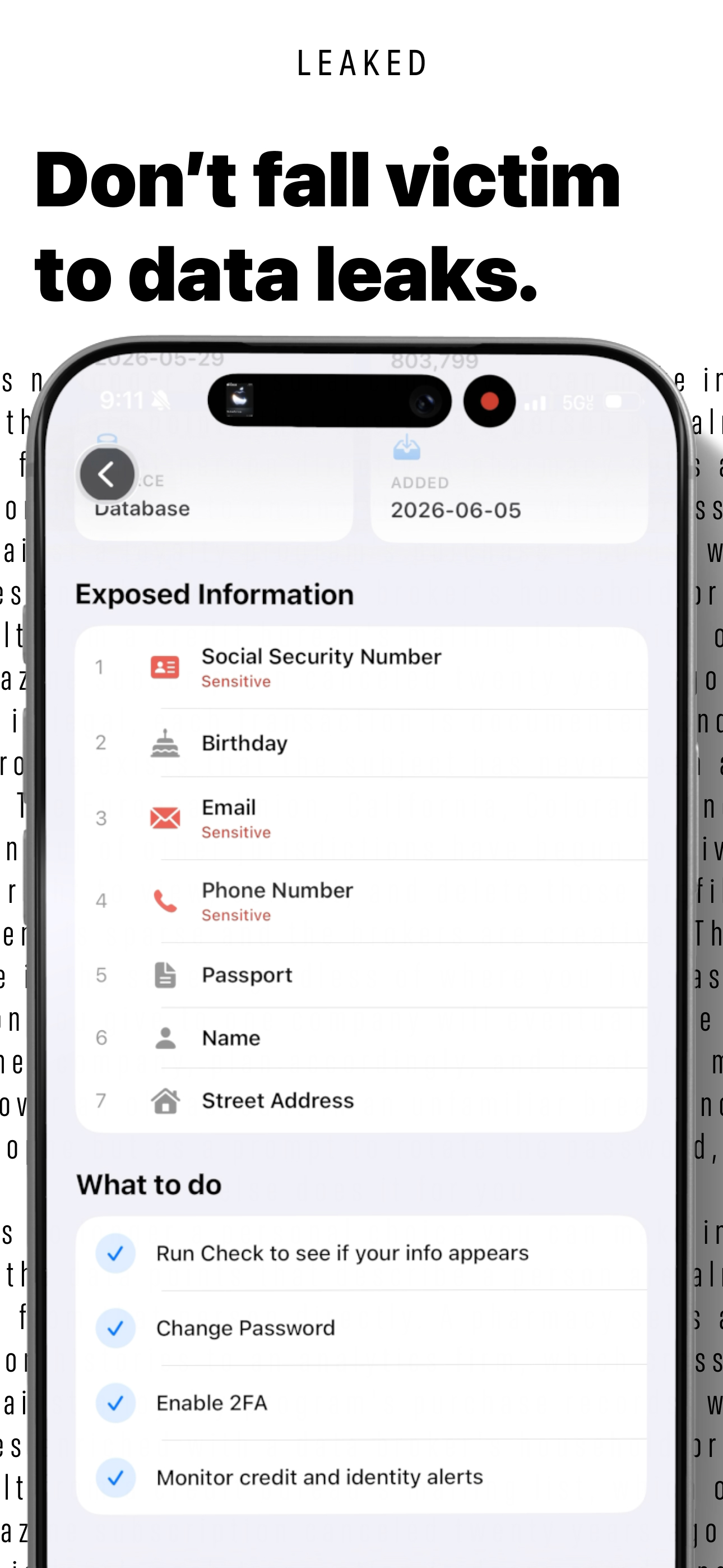Leaked: Check your data breach screenshot 4