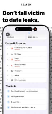 Leaked: Check your data breach Screenshot 4 of 5