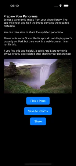 Exif Panoramic Fixer Pro iPhone Ekran Görüntüsü 1