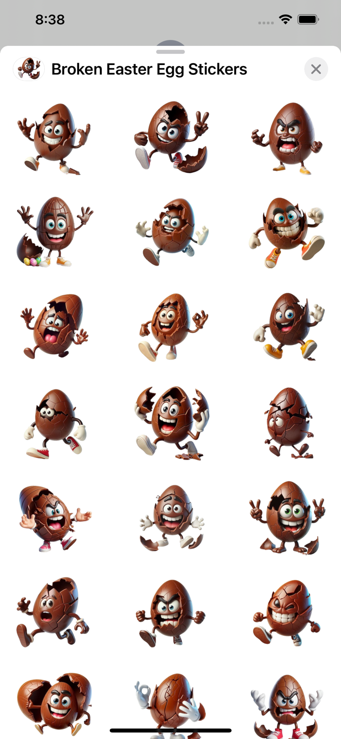 Broken Easter Egg Stickers