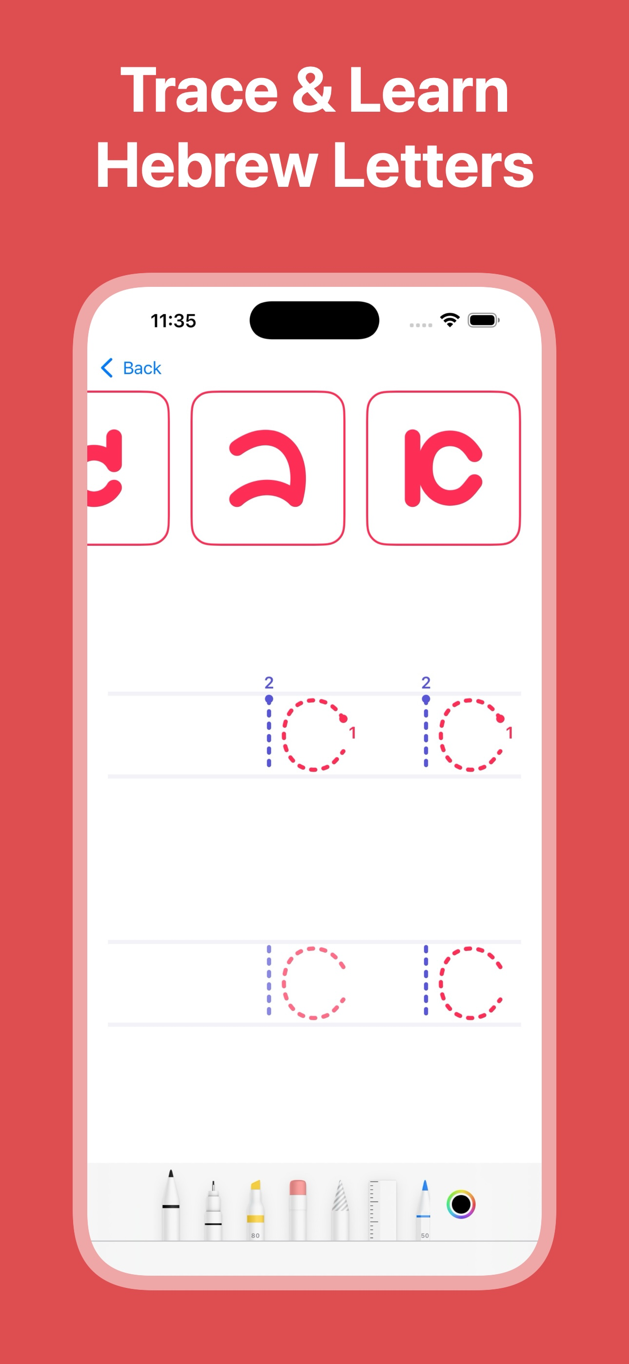 Learn Hebrew Alphabet & Write