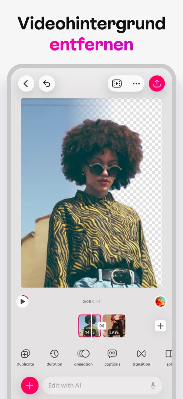 Bazaart: KI-Foto-Video-Editor iPhone App Screenshot 7 – Foto & Video