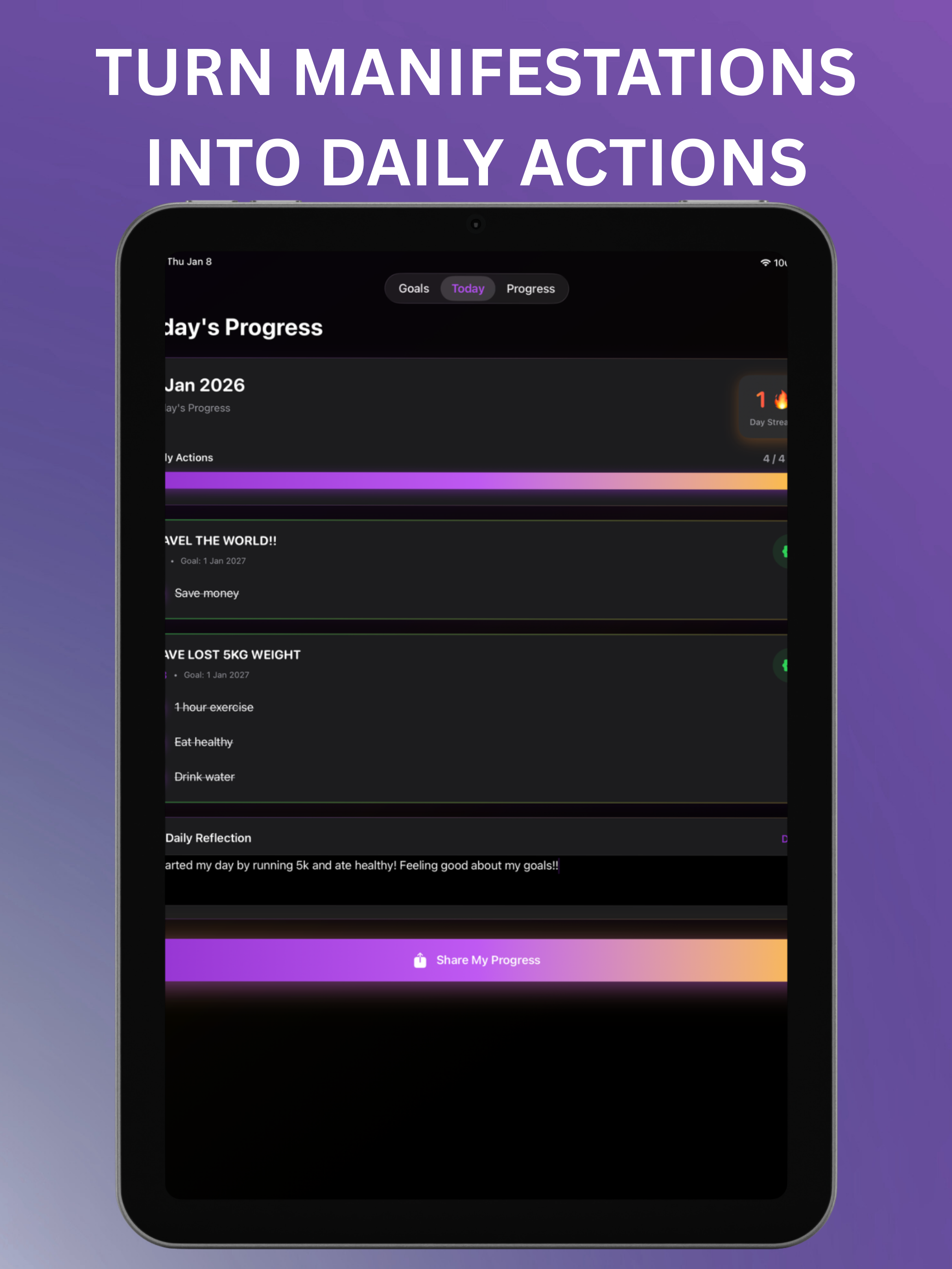 Manifest: Goal Tracker