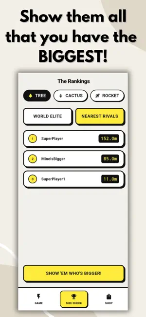 Mine is bigger: Grow & Show screenshot 4
