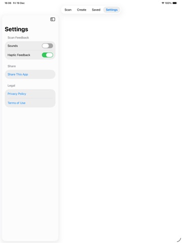 QR & BARCODE Reader & Creator iPad screenshot