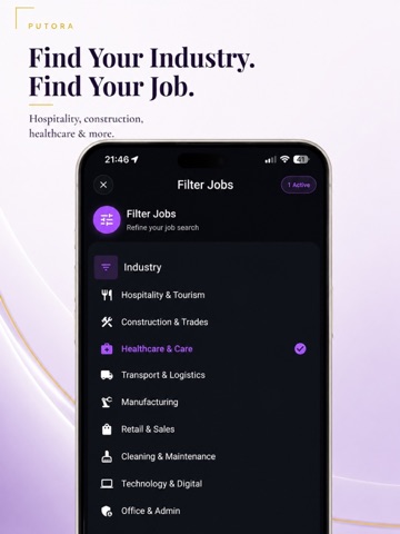 Putora: Swipe to Match Jobs iPad screenshot
