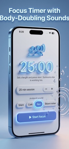 Flowmynd: ADHD Focus Coach iPhone screenshot