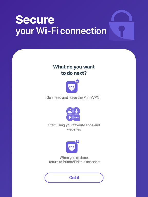 PrimeVPN - Fast & Secure VPN iPad screenshot 5 - Productivity app