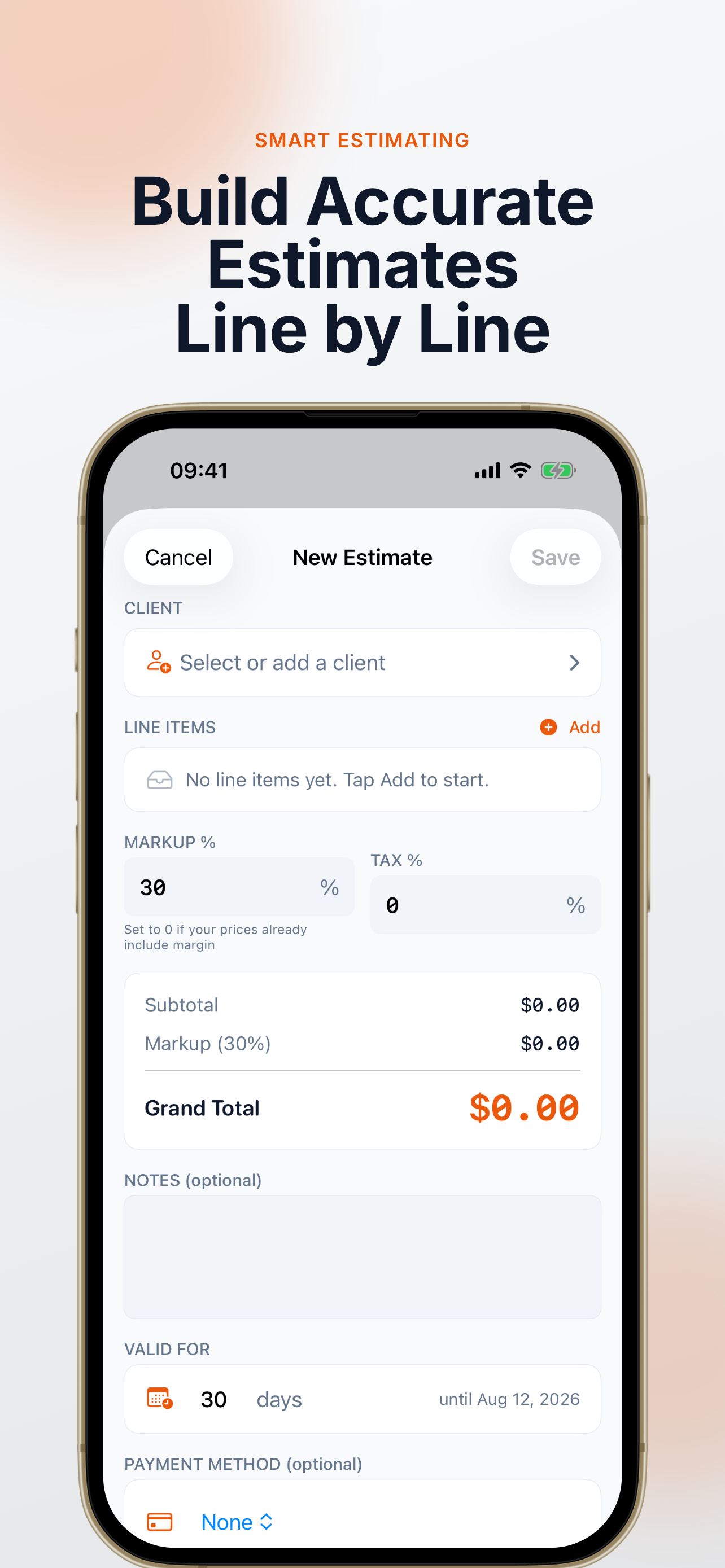 HVAC Trade Estimate & Invoices screenshot 2