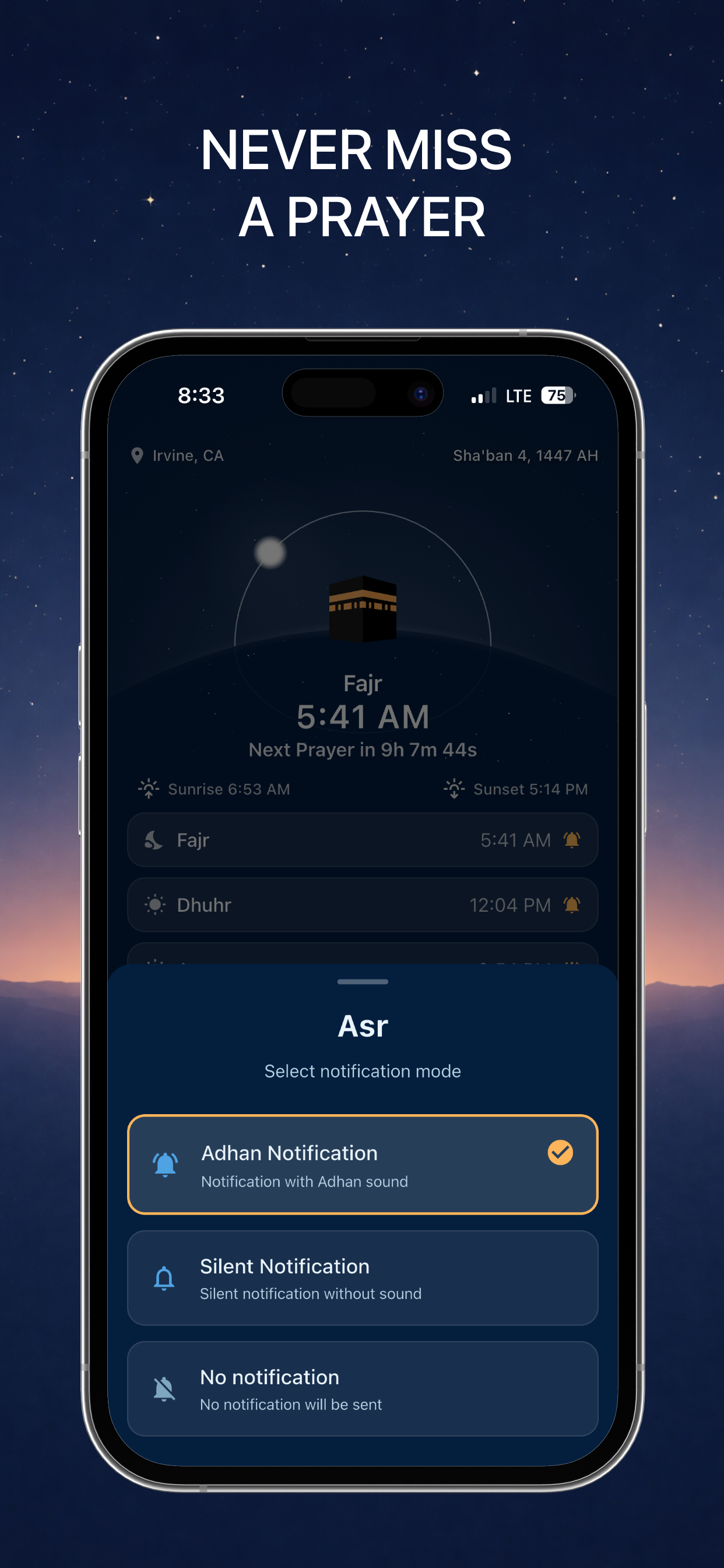 Journey: Prayer Times & Qibla