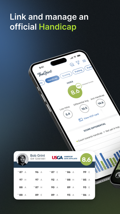 TheGrint: Golf Handicap App Store screenshot 1