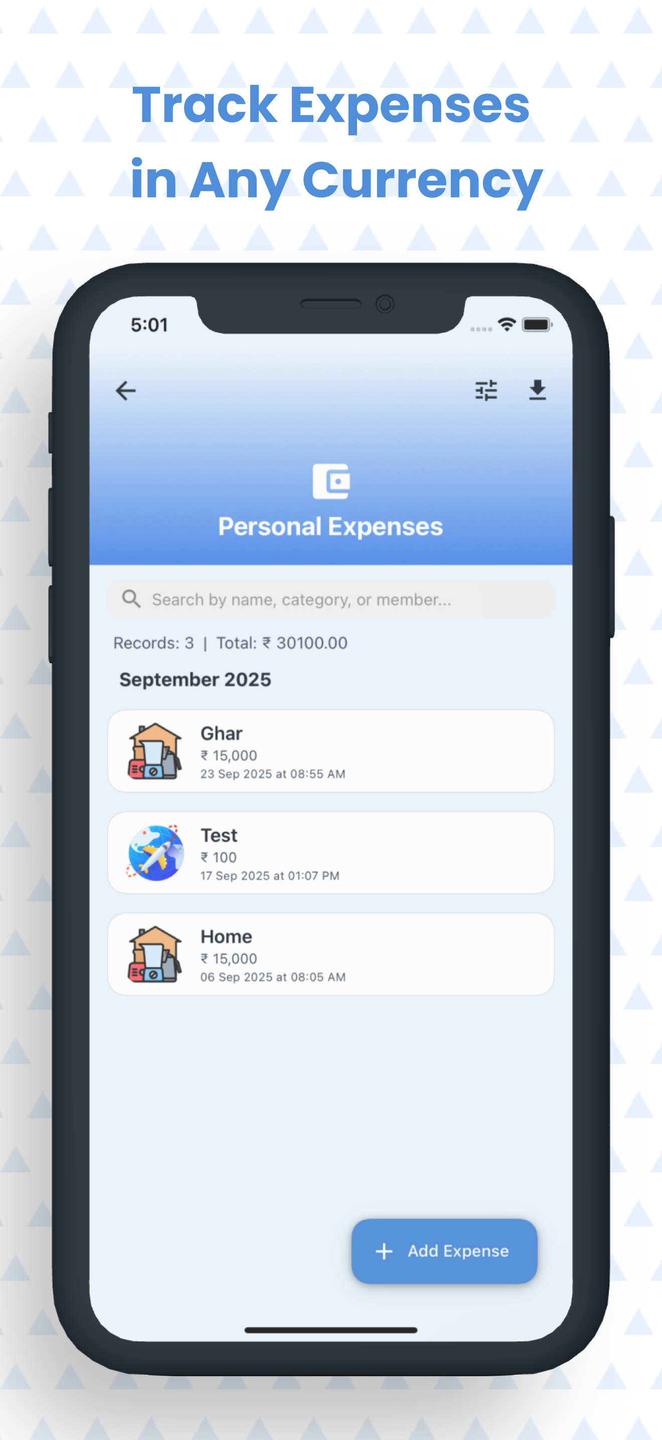 Expenzo - Split trip expense