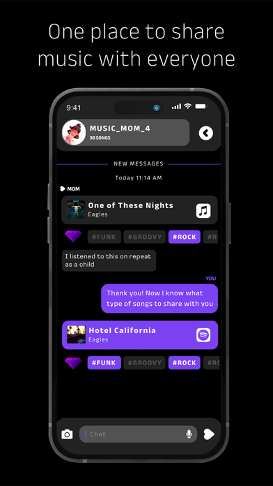 Queue Chat iPhone screenshot 3 - Music app