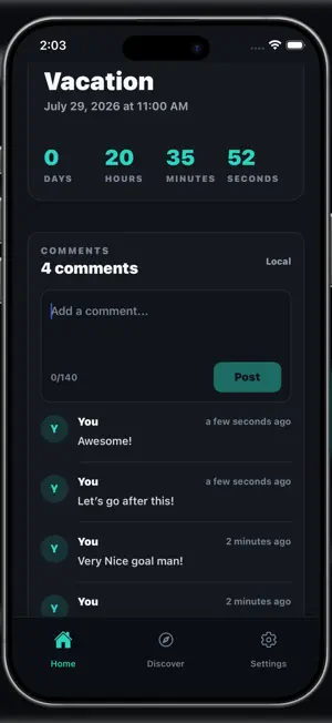 Chrono Countdown - Event Clock screenshot 1