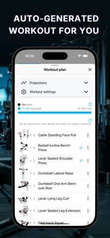 Liftalyze: Workout Planner iPhone screenshot