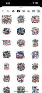 July 4th Stickers Phrases screenshot #2 for iPhone