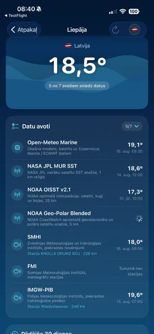 Baltic Water Temperature screenshot 4