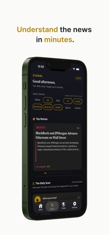 Root News: Smart Daily Brief iPhone screenshot 1