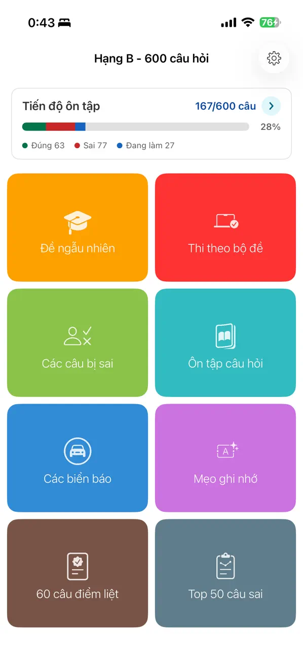 Screenshot #1 pour Ôn thi GPLX 2026 - 600 Câu